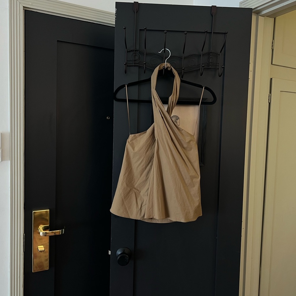 Cotton Tan Halter Top